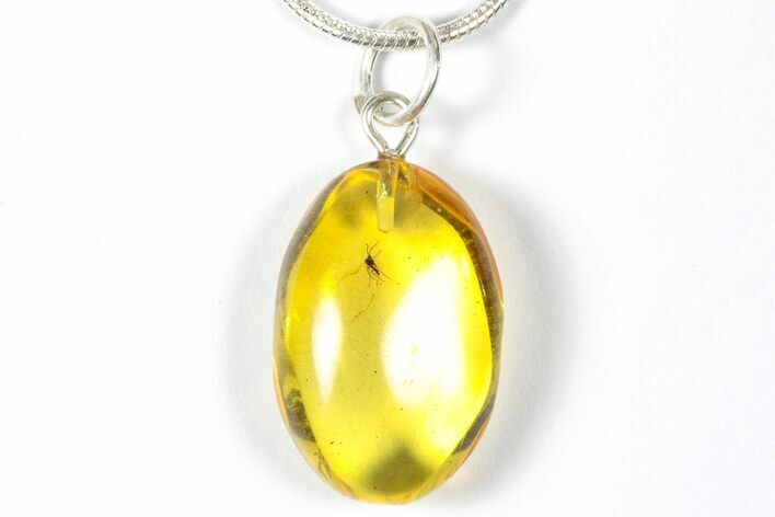 Polished Baltic Amber Pendant (Necklace) - Contains Fly! #357931